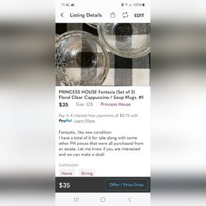 #2 set of 2 Pricess House Mugs